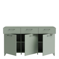 Thumbnail for Sali 3 Door 3 Drawer Chest in Sage Green