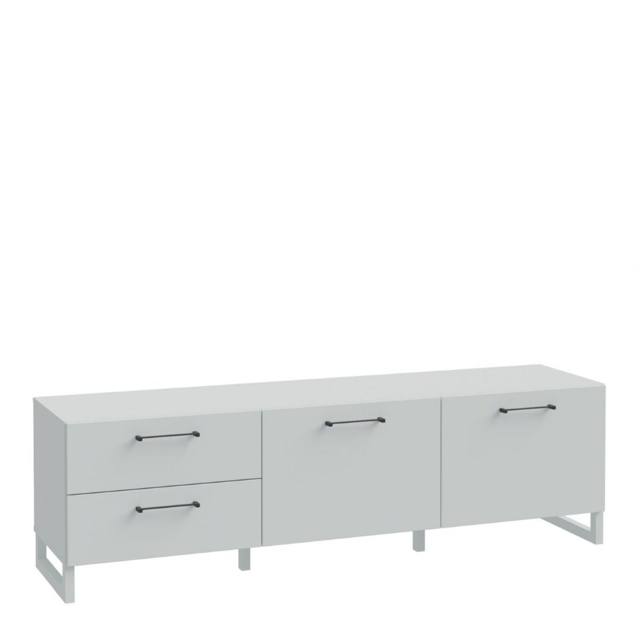 Sali 2 Door 2 Drawer TV Unit in Light Grey