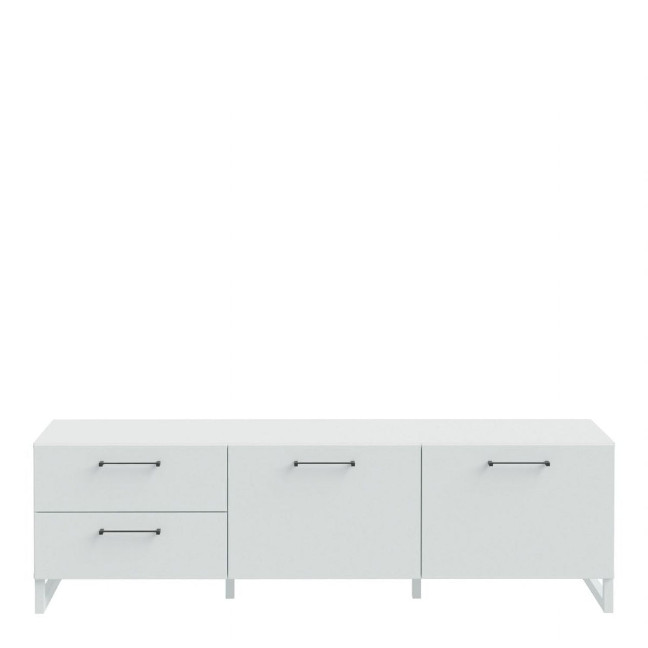 Sali 2 Door 2 Drawer TV Unit in Light Grey