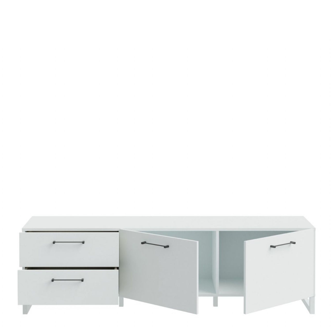 Sali 2 Door 2 Drawer TV Unit in Light Grey