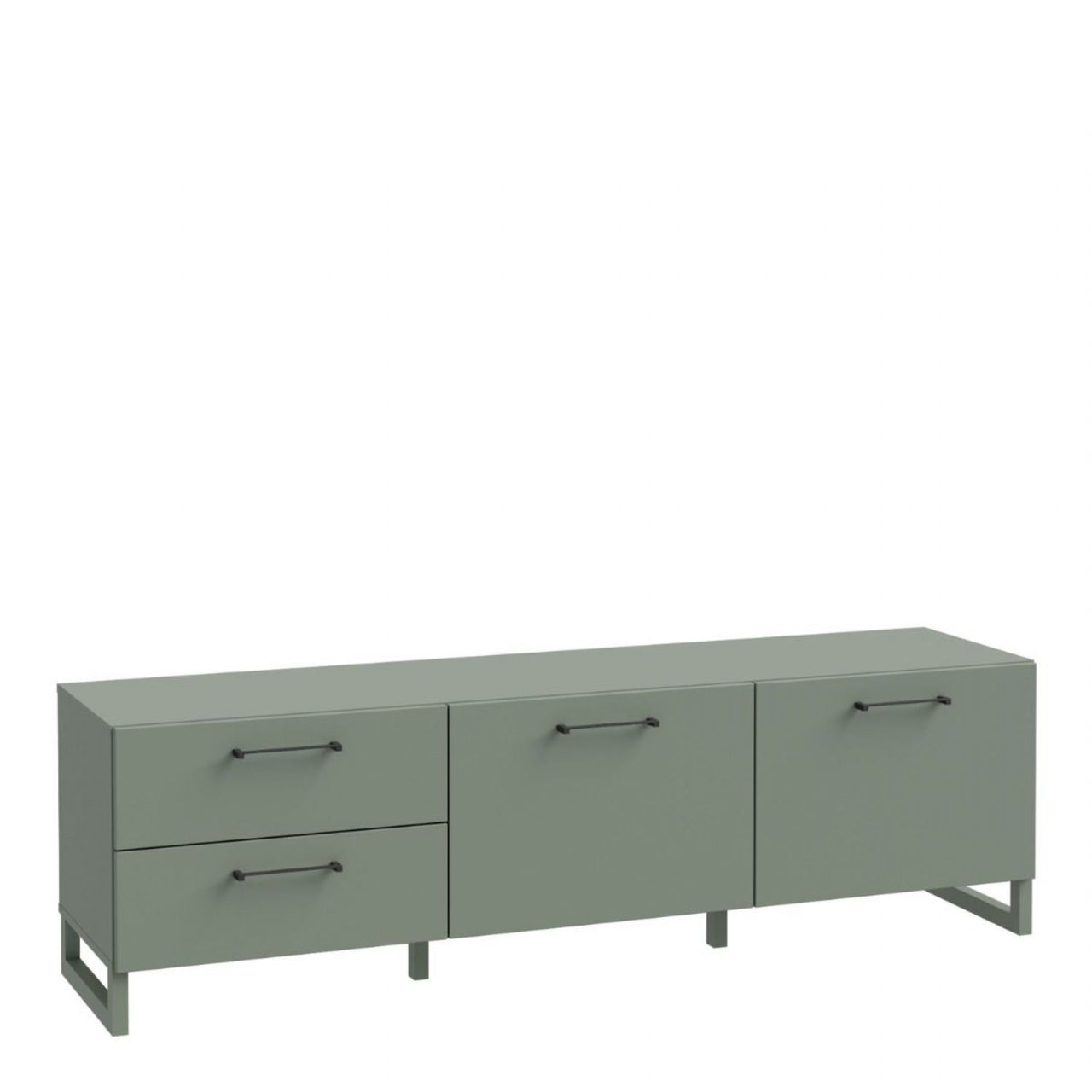 Sali 2 Door 2 Drawer TV Unit in Sage Green