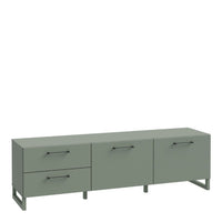 Thumbnail for Sali 2 Door 2 Drawer TV Unit in Sage Green