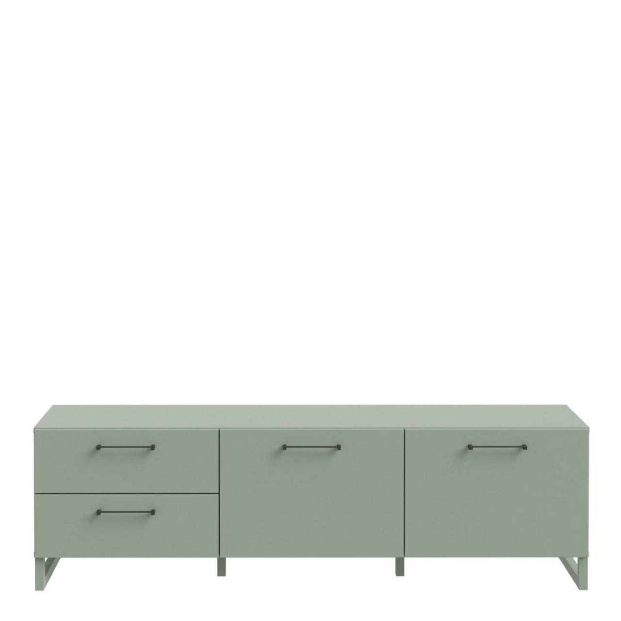 Sali 2 Door 2 Drawer TV Unit in Sage Green