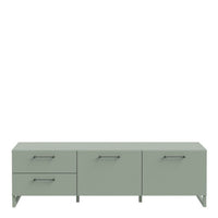 Thumbnail for Sali 2 Door 2 Drawer TV Unit in Sage Green