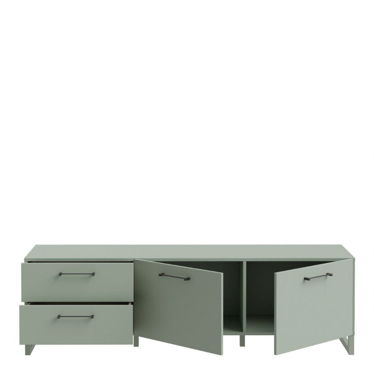 Sali 2 Door 2 Drawer TV Unit in Sage Green