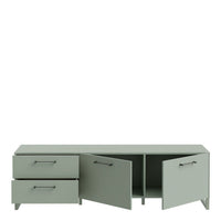 Thumbnail for Sali 2 Door 2 Drawer TV Unit in Sage Green