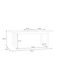 Thumbnail for Wensley Dining Table in Light Grey and Oak