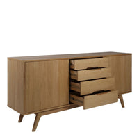 Thumbnail for Marte 2 Door 4 Drawers Sideboard in Oak