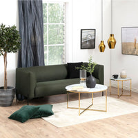 Thumbnail for Alisma Round Coffee Table with White Marble Top And Gold Legs