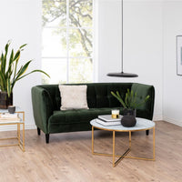 Thumbnail for Alisma Round Coffee Table with White Marble Top & Gold Legs