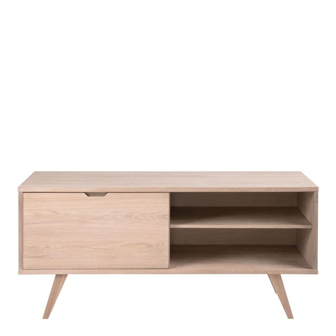 ALine Sideboard with 4 Drawers and Sliding Door in White Oak