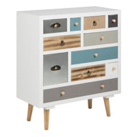 Thumbnail for Thais White Shabby Chic Multi Coloured 11 Drawer Chest