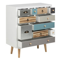 Thumbnail for Thais White Shabby Chic Multi Coloured 11 Drawer Chest