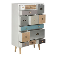 Thumbnail for Thais White Shabby Chic Multi Coloured 13 Drawer Chest