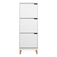 Thumbnail for Mitra Shoe Cabinet 3 Flip Down Doors in White