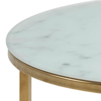 Thumbnail for Alisma Round Side Table with White Marble Effect Top