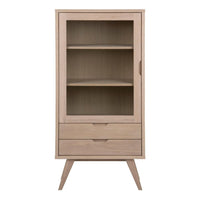 Thumbnail for ALine Display Cabinet with 2 Drawers and 2 Shelves in White Oak