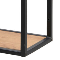 Thumbnail for Seaford Black Metal Wide Wall Shelf with 3 Additional Oak Shelves