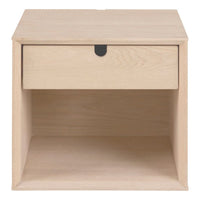 Thumbnail for Century 1 Drawer Wall Mounted Bedside Table in White Oak