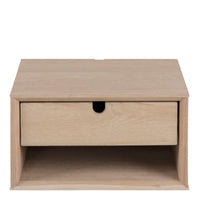 Thumbnail for Century 1 Drawer Wall Mounted Bedside Table in Oak