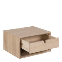 Thumbnail for Century 1 Drawer Wall Mounted Bedside Table in Oak