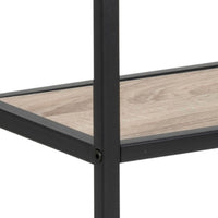 Thumbnail for Seaford Black Metal Wall Shelf with 3 Additional Sonoma Oak Shelves