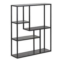 Thumbnail for Seaford Black Metal Wall Shelf with 3 Additional Black Shelves