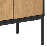 Thumbnail for Seaford 4 Door Sideboard in Black & Oak