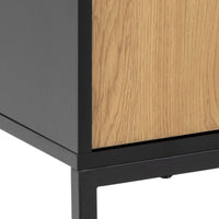 Thumbnail for Seaford 4 Door Sideboard in Black And Oak