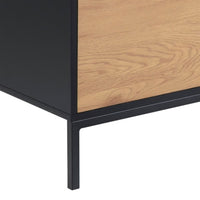 Thumbnail for Seaford TV Unit 2 Doors 1 Drawer in Black And Oak