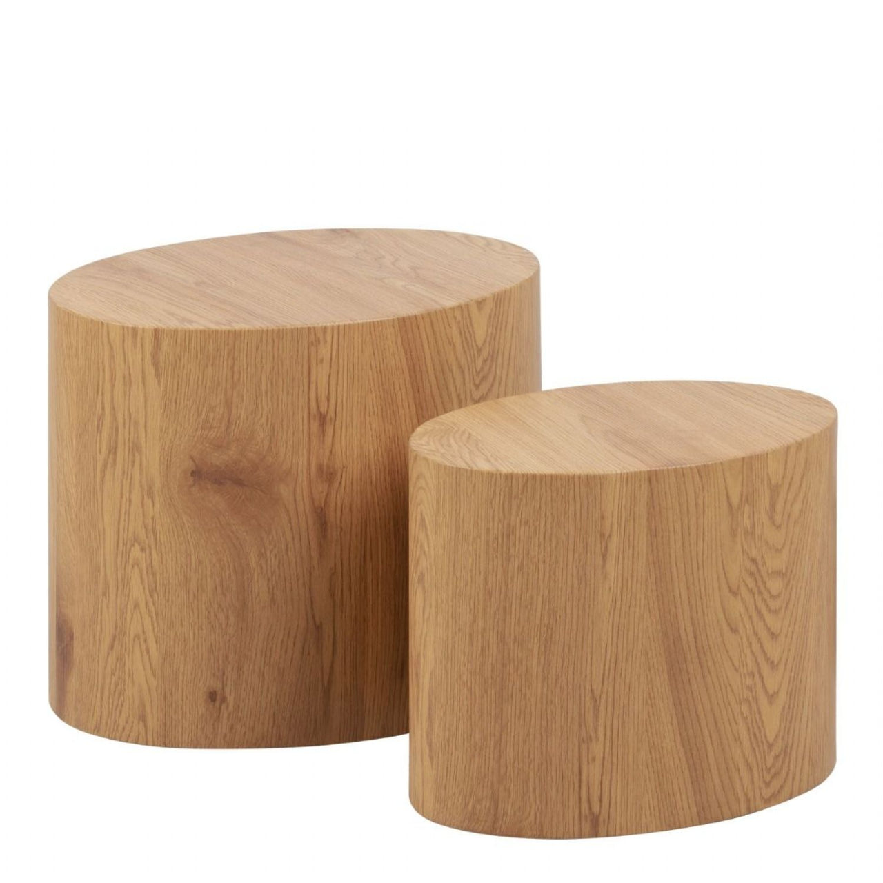 Mice Oval Coffee Table in Oak Set of 2