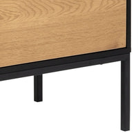 Thumbnail for Seaford 1 Door 3 Drawer Small Sideboard in Black And Oak