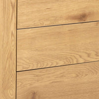 Thumbnail for Seaford 1 Door 3 Drawer Small Sideboard in Black And Oak