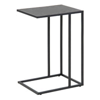 Thumbnail for Seaford Black Metal Side Table with Black Top