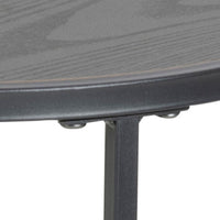 Thumbnail for Seaford Black Metal Small Round Side Table with Black Top