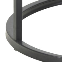 Thumbnail for Seaford Black Metal Small Round Side Table with Black Top