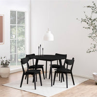 Thumbnail for Roxby Round Dining Table in Black 105x76cm