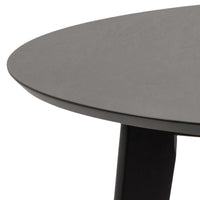 Thumbnail for Roxby Round Dining Table in Black 105x76cm