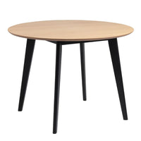 Thumbnail for Roxby Round Dining Table in Oak And Black