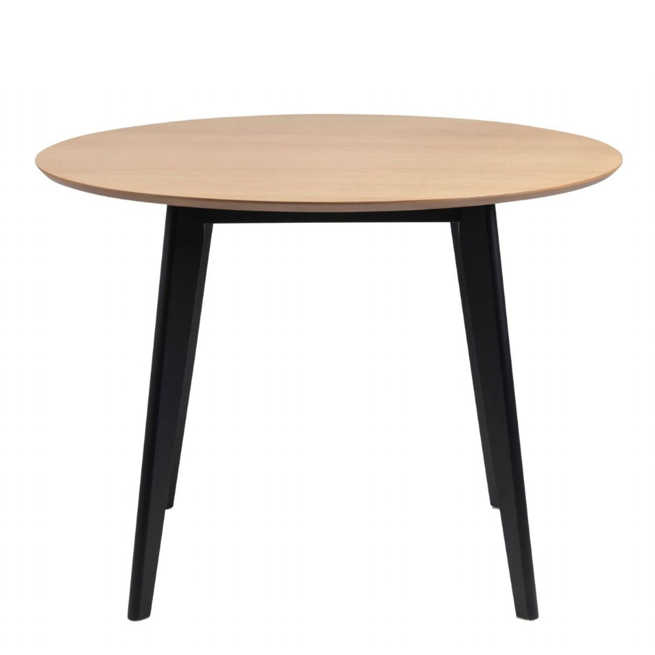 Roxby Round Dining Table in Oak And Black