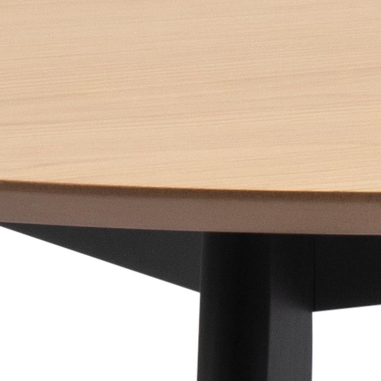 Roxby Round Dining Table in Oak And Black