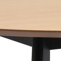 Thumbnail for Roxby Round Dining Table in Oak And Black