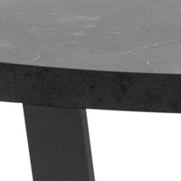 Thumbnail for Amble Round Coffee Table with Black Marble Effect Top