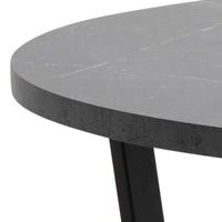 Thumbnail for Amble Round Dining Table with Black Marble Effect Top