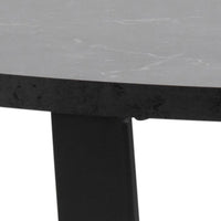 Thumbnail for Amble Round Dining Table with Black Marble Effect Top