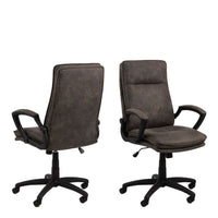 Thumbnail for Brad Swivel Desk Chair with Armrest in Black