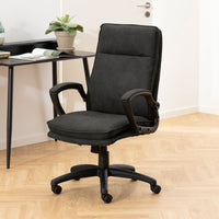 Thumbnail for Brad Swivel Desk Chair with Armrest in Black