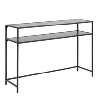 Thumbnail for Seaford Black Metal Console Table With Black Top