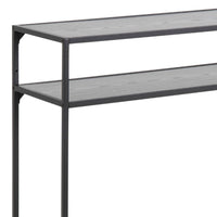 Thumbnail for Seaford Black Metal Console Table With Black Top