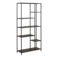 Thumbnail for Newcastle Asymmetrical Bookcase with 6 Shelves in Matt Black